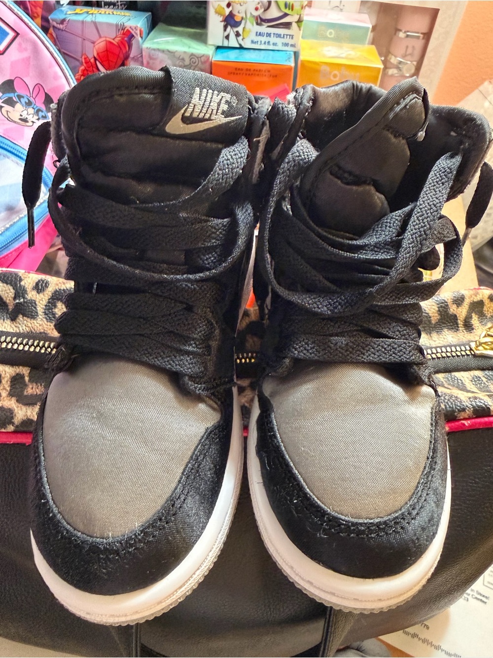 Nike Black and White Kids High-Top Sneakers